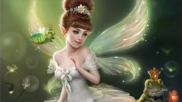 Litle Fairy fantaisie Peinture à l'huile